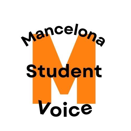 block m with words Mancelona Student Voice